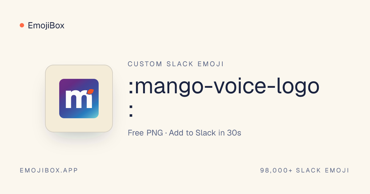 Mango Voice Logo Slack Emoji (mango-voice-logo) - free PNG download ...