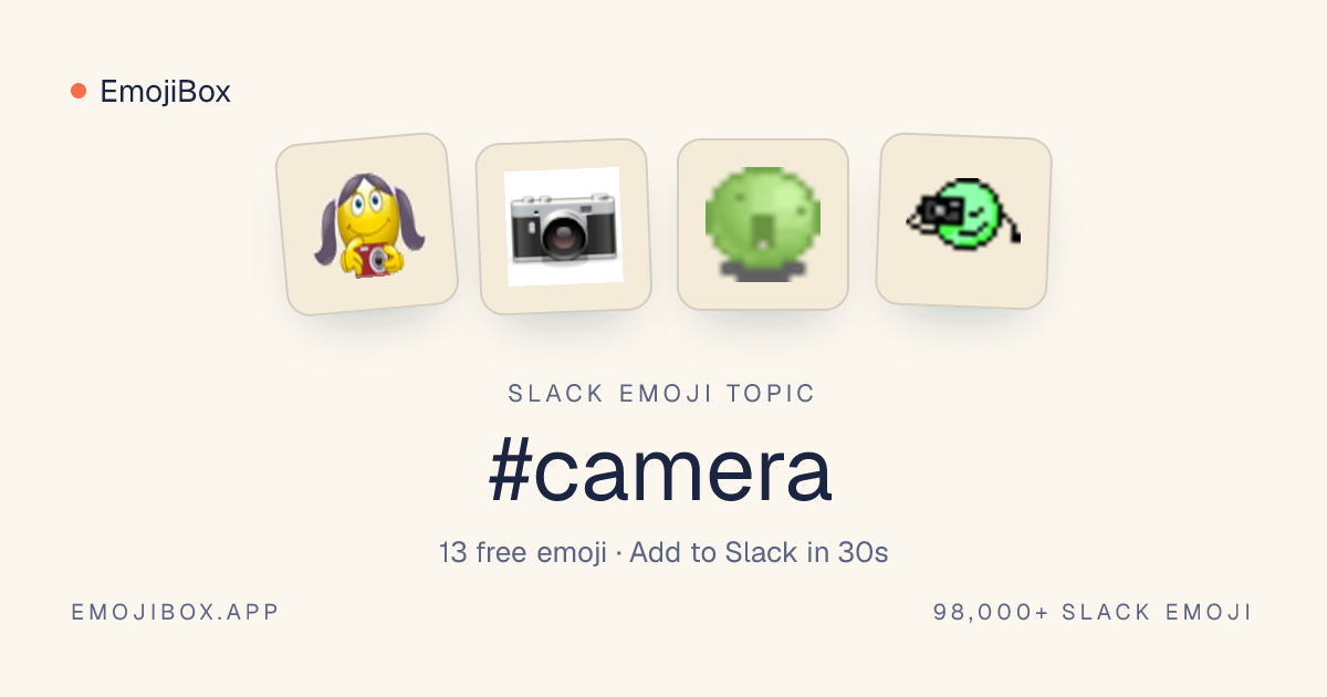 Camera Slack emoji: 13 free camera emojis to download · EmojiBox