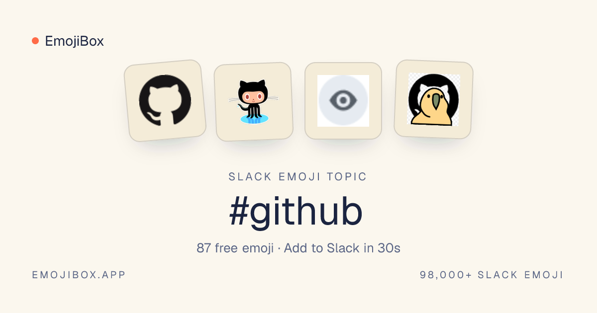 GitHub Slack emoji: 87 free github emojis to download · EmojiBox