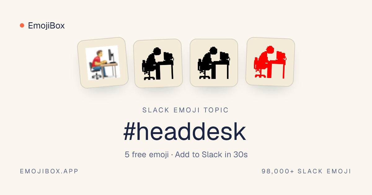 Headdesk Slack emoji: 5 free headdesk emojis to download · EmojiBox