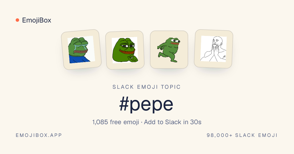 Pepe Slack emoji: 1,085 free pepe emojis to download · EmojiBox