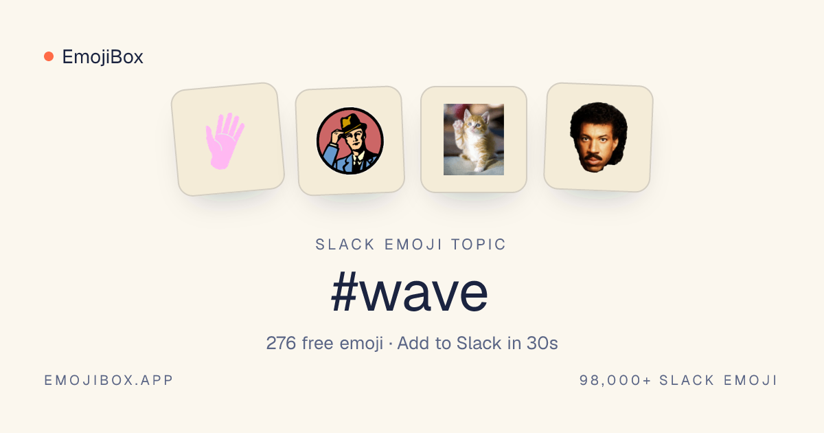 Wave Slack emoji: 276 free wave emojis to download · EmojiBox